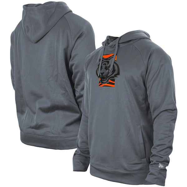 Men's Cincinnati Bengals Gray New Era Training Camp Raglan Pullover Hoodie